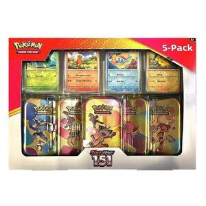 Pokemon TCG: Scarlet & Violet 151 Mini Tins 5-Pack with Promo Cards
